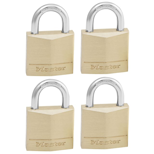 MasterLock Hangslot - Massief Messing - 30mm - 4 stuks - 130EURQNOP