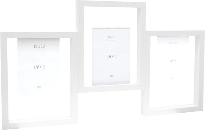 Deknudt Frames multifotolijst S68UB1 P3 - wit - mdf/kunststof - 3x 10x15