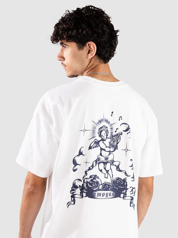Empyre Rose Cherub Boxy T-Shirt wit