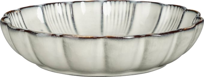 Mica Decorations Corfu Schaal - H5 x Ø18,5 cm - Keramiek - Grijs