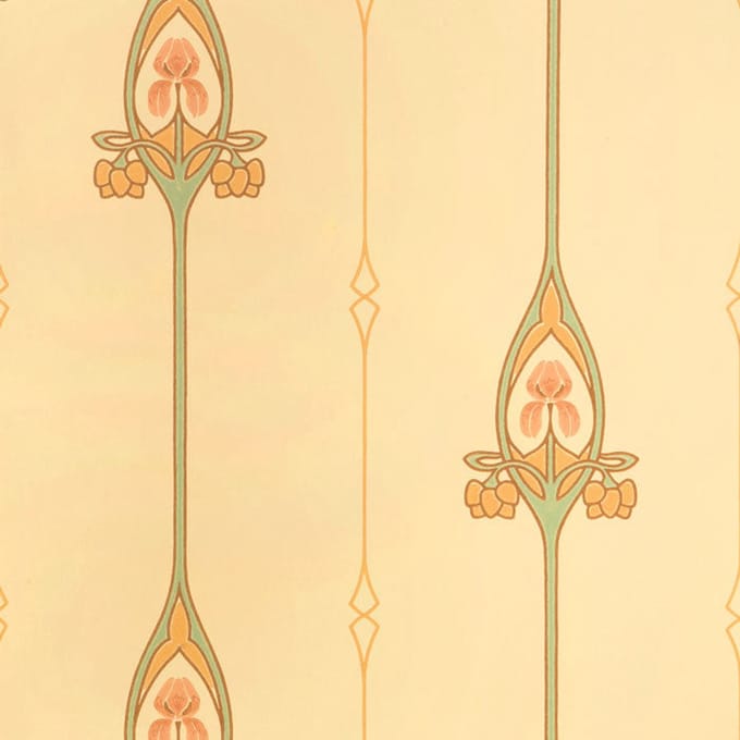 Duro Vliesbehang 087-21 - Gammalsvenska Papper - Bloemen Geel - 53cm x 10.05m