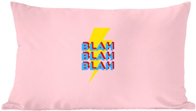 Sierkussens - Kussentjes Woonkamer - 60x40 cm - Blah - Bliksem - Roze
