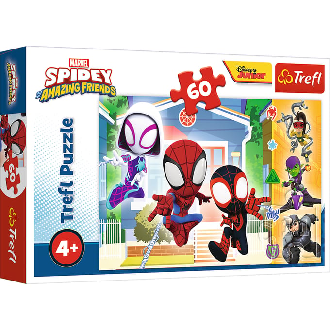 Trefl Spidey en Zijn Geweldige Vrienden Marvel Legpuzzel - 60 stukjes - Vanaf 4 jaar