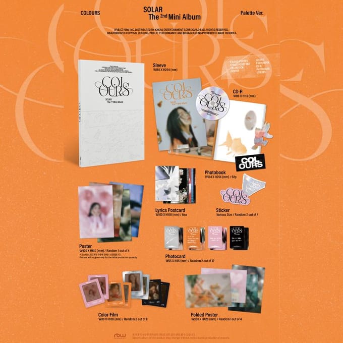 ZONNE(MAMAMOO) - KLEUREN Palet Ver. No poster orange