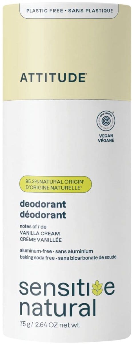 Attitude - Vanilla Cream Baking Soda Free Deodorant - 75gr