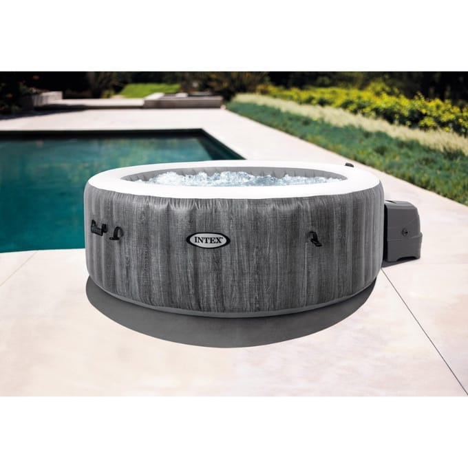 Intex PureSpa Greywood Deluxe Bubble Massage Set 4-persoons - Ø 196 x 71 cm