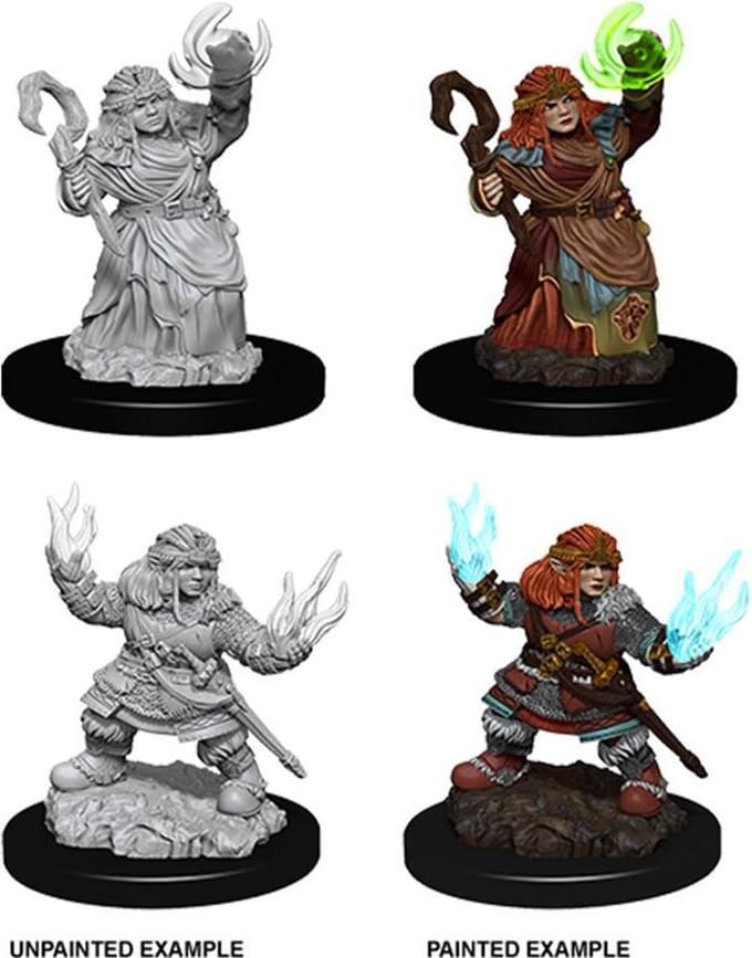 Pathfinder Battles Deep Cuts Unpainted Miniatures: Dwarf Summoner, female