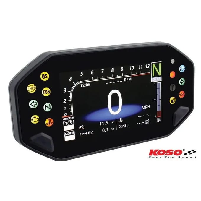 Multifunctionele motorfiets tellers Koso RX-4 Unlimited