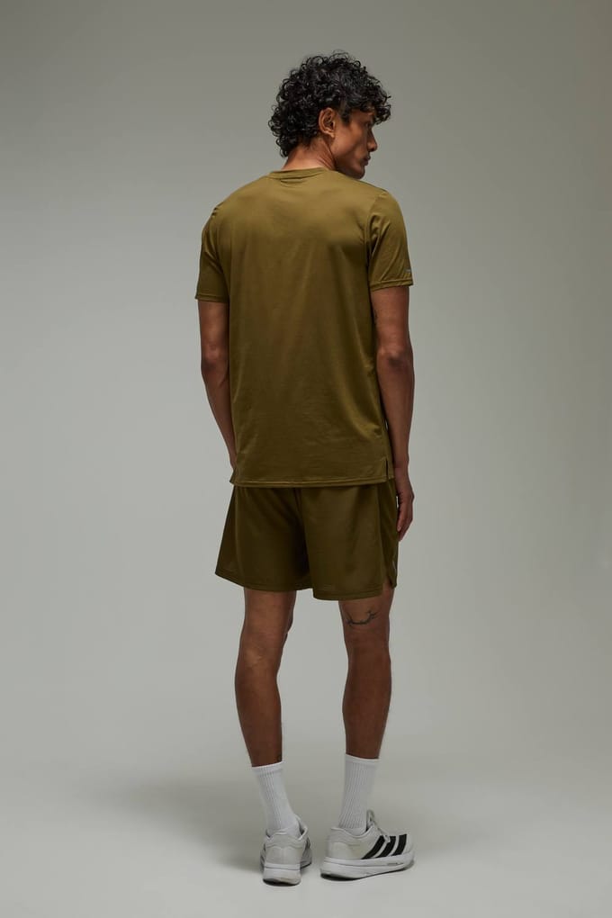 Gewoon Tempo Hardloop Regular Fit T-shirt | Olive | Size Medium