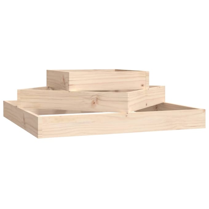 vidaXL - Plantenbak - 83x83x27 - cm - massief - grenenhout