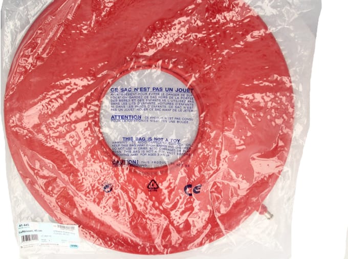 Adhome Opblaasbaar ringkussen 45 cm rood