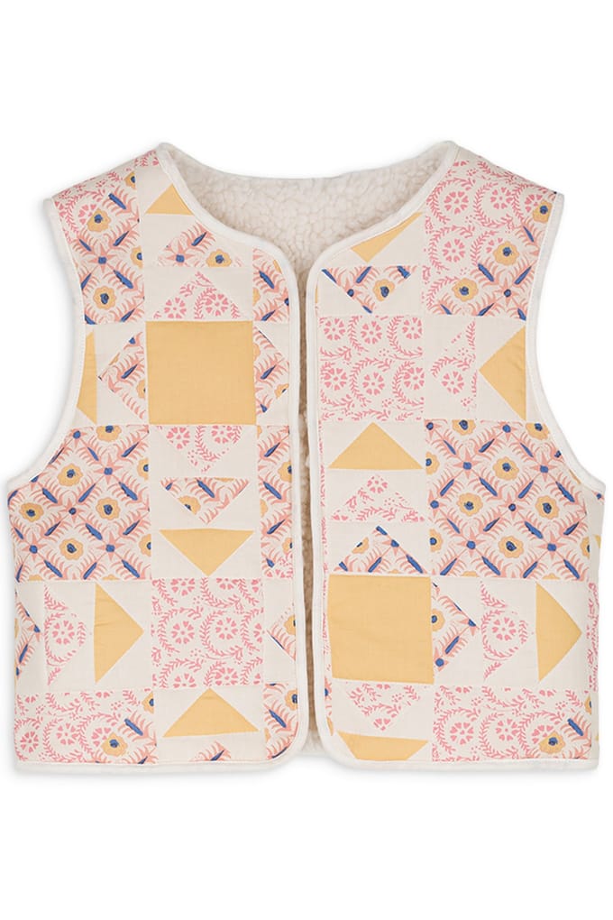 Louise Misha Vest Farah Cream Patchwork Größe: 4Y | Jacken Outlet | kids | Weiß