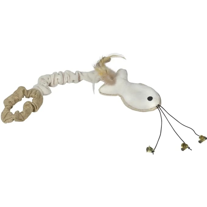 Pluche kattenspeeltje vis met riem Nobby Pet