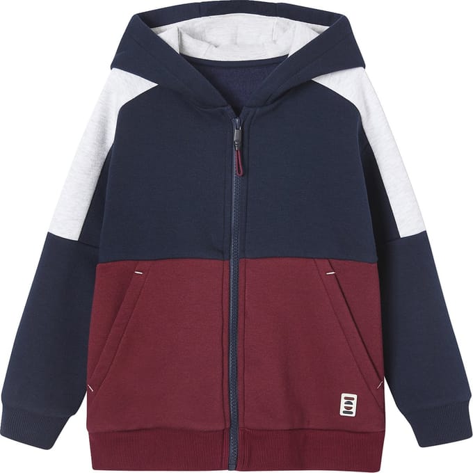 Vertbaudet Sweater - jongens - sportieve - met rits - en capuchon - colorblock