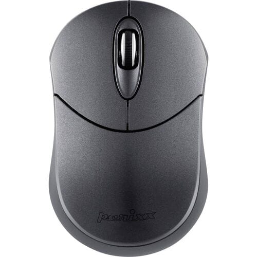Perixx PERIMICE-802 Iron Muis Bluetooth Optisch Grijs 3 Toetsen 1000 dpi Geïntegreerd scrollwiel