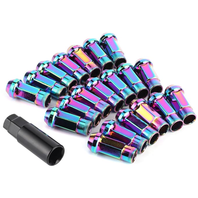 20 stuks 12x1.5mm Wielmoeren Open Einde Verlengd Professionele Auto Auto Modificatie Accessoire