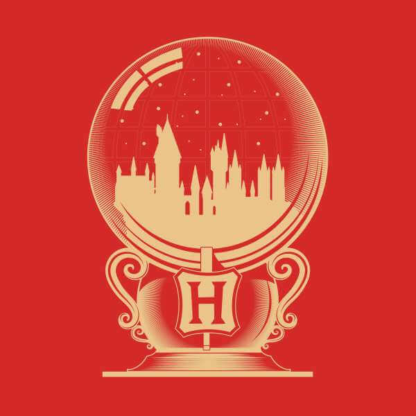 Harry Potter Hogwarts Snowglobe trui - Rood - S