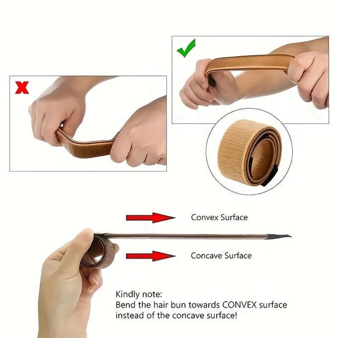 1 Pièce Chignon Facile Simple Outil de Coiffure Coiffure Rapide pour Chignons Élégants, Élastiques à Cheveux Durables et Flexibles pour Tous Types de Cheveux Accessoires pour Cheveux black
