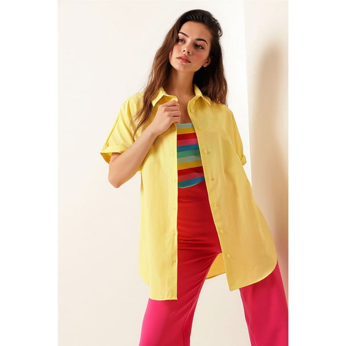 Korte Mouwen Poplin Overhemd