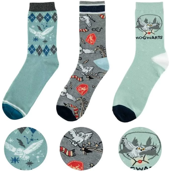 Cinereplicas - Set of 3 socks Hedwig - Harry Potter (CR1602) - Sokken