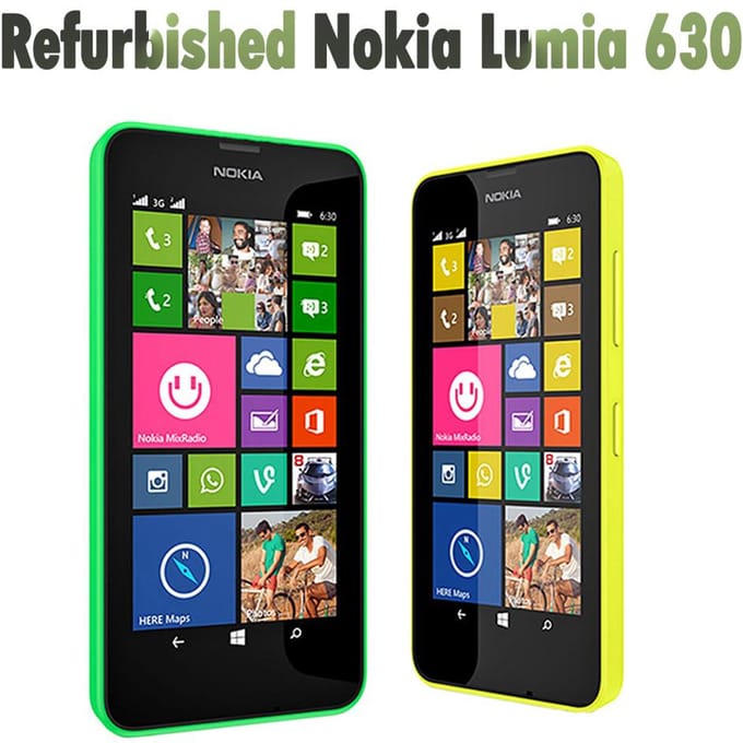 Gerenoveerde Nokia Originele Lumia 630 4,5  Windows mobiele telefoon Single SIM Simple Set geel