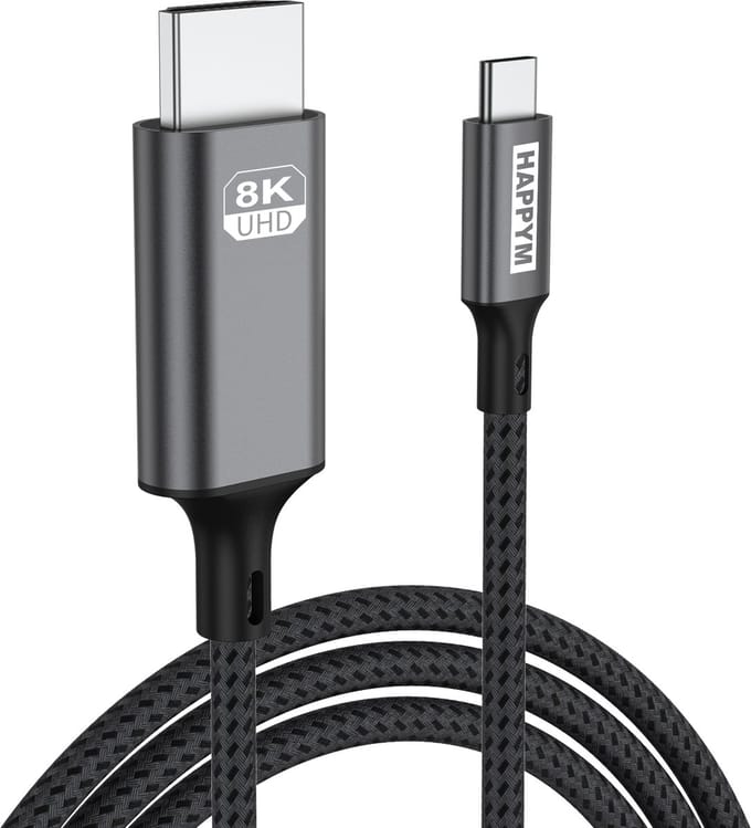 USB-C naar HDMI Kabel – 1 Meter – 8K 60Hz – Ultra HD 4K bij 120Hz