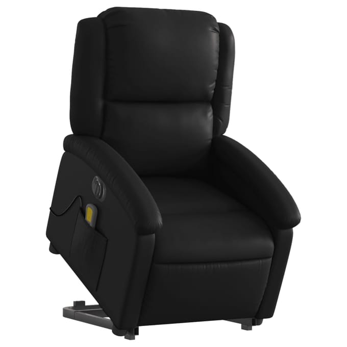 vidaXL - Sta-op-massagestoel - elektrisch - kunstleer - zwart