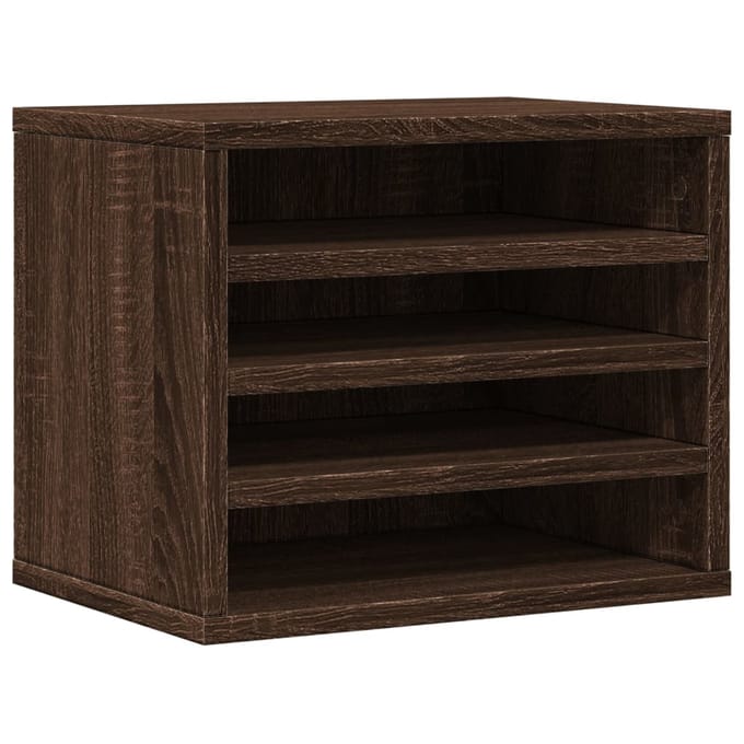 vidaXL - Bureau - organiser - 36x26x29,5 - cm - bewerkt - hout - bruin - eikenkleurig