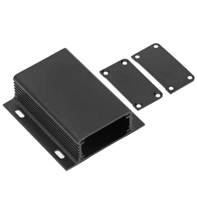 Aluminium Elektrische Doos Waterdichte Aansluitdoos Behuizing Geïntegreerd Type 25x71x80mm Zwart