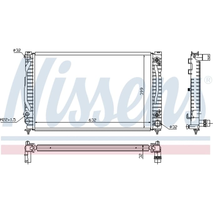 Radiator, motorkoeling NISSENS 60495