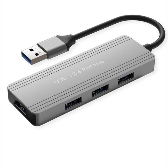 Value 14.99.5036 14.99.5036 USB-hub 4 poorten USB-A USB 3.2 Gen1 5 GBit/s Zilver