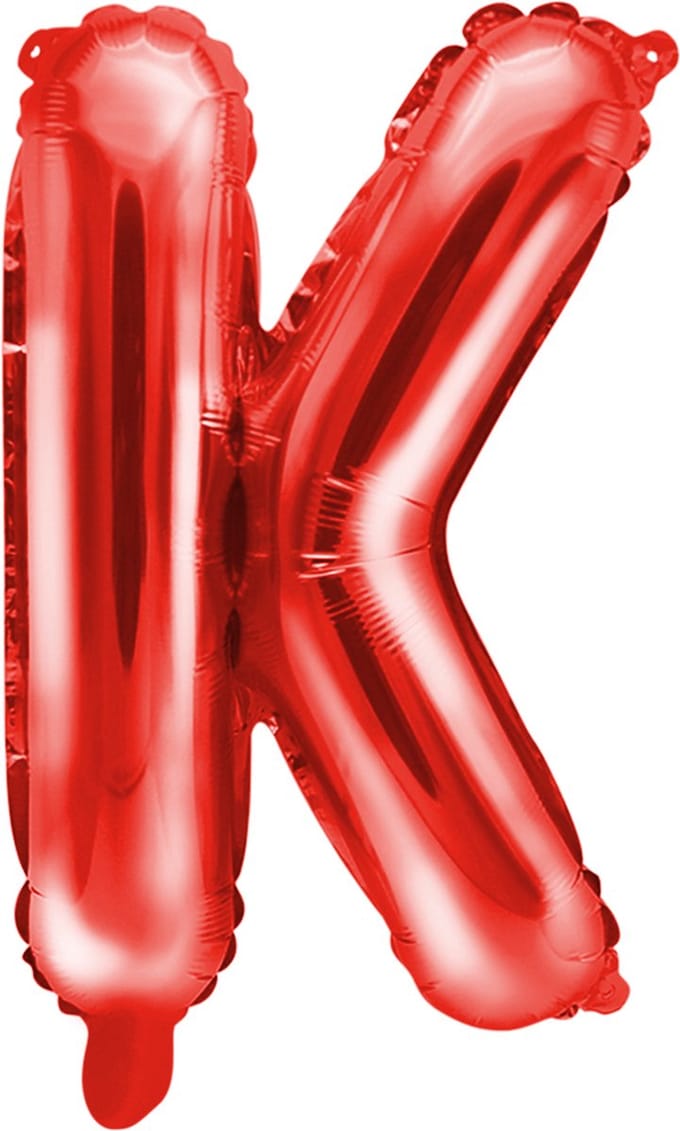 Folieballon letter K - 35cm rood