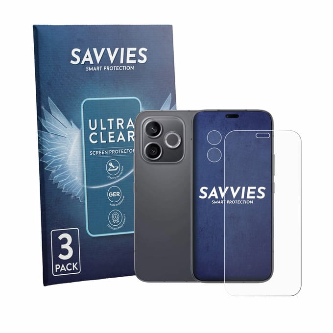 Savvies - Screenprotector voor Honor 600 Lite (Voor+Camera) - Folie Beschermfolie transparant 6 Stuks