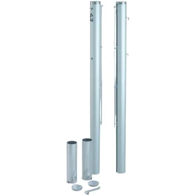 Set van 2 paar ronde aluminium ingegoten tennispalen Carrington