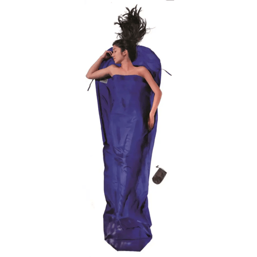 Cocoon Mummy Liner, 100% Silk (Maat - 241 x 90/56 cm, Kleur - Ultramarine blue)
