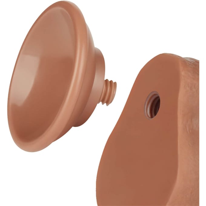 LoveToy - Sliding Skin Dildo 19,5 cm (Ø 3,5 cm) - Bruin