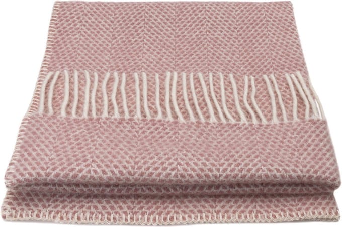 WOOOL Luxury Babydekentje - BEEHIVE (Dusky Pink) - 68x73cm - 100% Lamswol