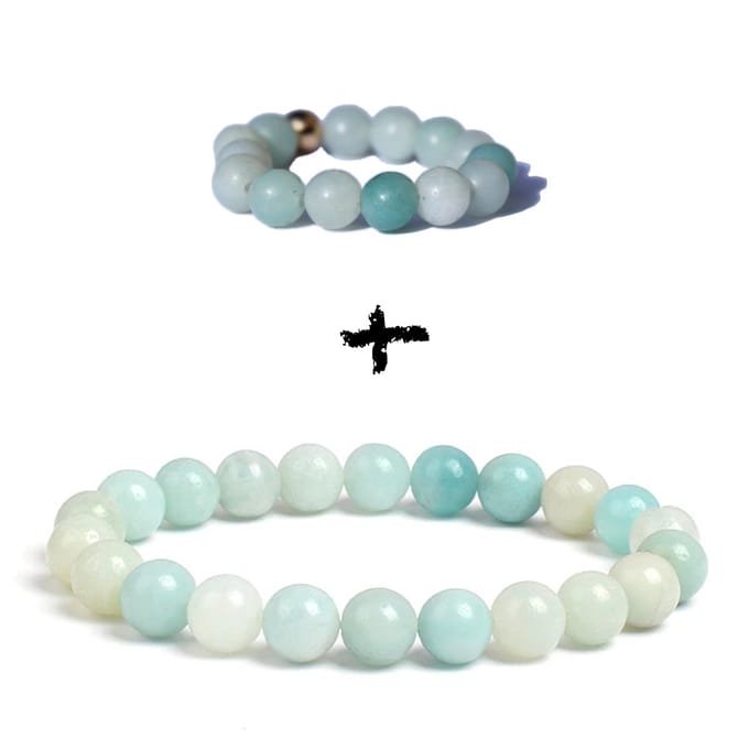 Bixorp Gems Edelstenen Sieraden Set Amazoniet - Armband + Ring