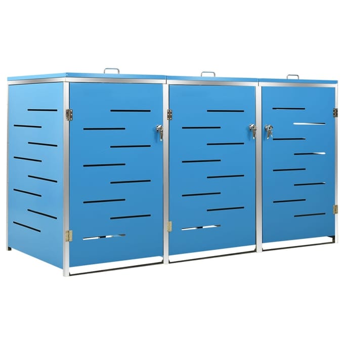 vidaXL - Containerberging - driedubbel - 207x77,5x115 - cm - roestvrij - staal