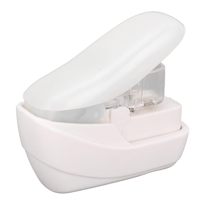 Nietloze Nietmachine 4 Blad Capaciteit Compact Draagbaar Geen Nietjes Nietmachine voor Kantoor School Thuis white