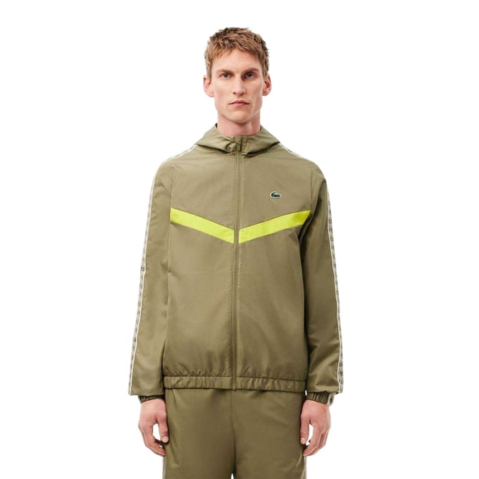 Lacoste Heren-trainingsjas met monogram (Kaki Groen)