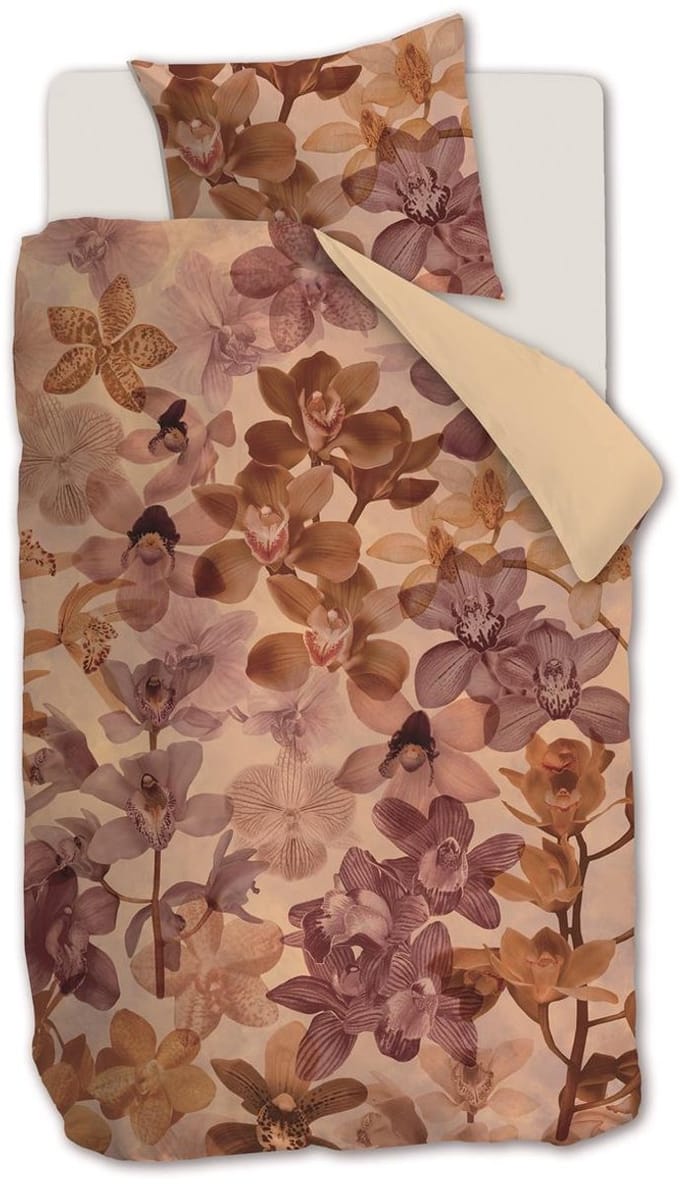 Beddinghouse Orchid dekbedovertrek - Eenpersoons - 140x200/220 cm - Steenrood