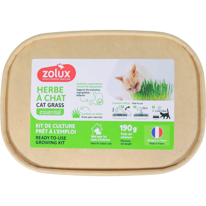 Zolux kattengras - L 17 x B 12 x H 4,5 cm