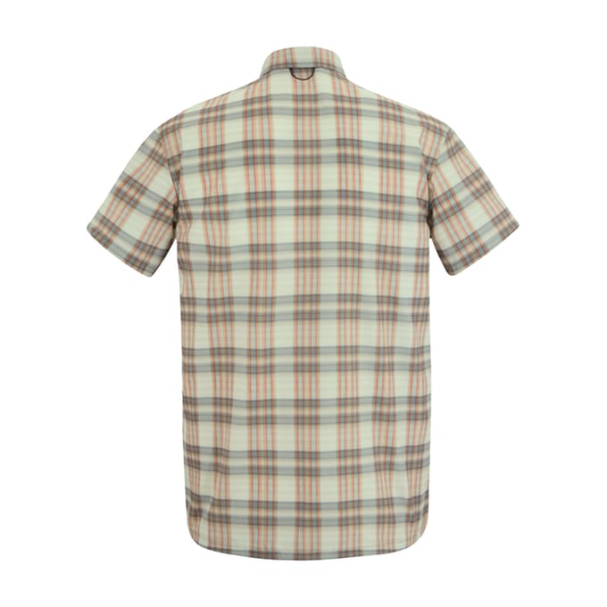 Regatta Heren Geruit Insectenwerend Reisshirt met Korte Mouwen (Steen Wit)