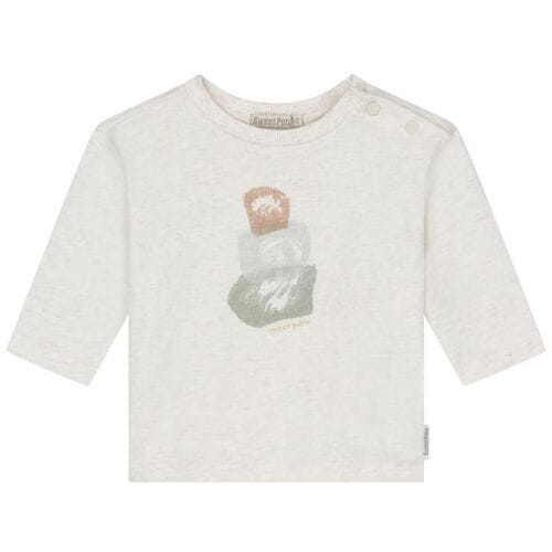 Sweet Petit baby shirt Soft Ecru Melange 68 heren