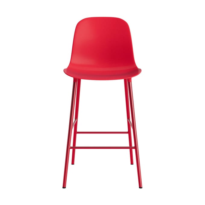 Normann Copenhagen Form Barstoel staal - NormannCopenhagenFormBrightRed - 65 cm