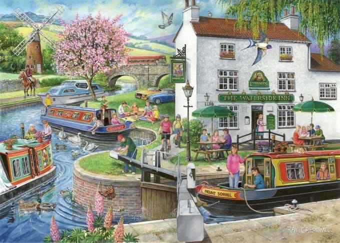 House of Puzzles legpuzzel - By The Canal 1000 stukjes puzzel.
