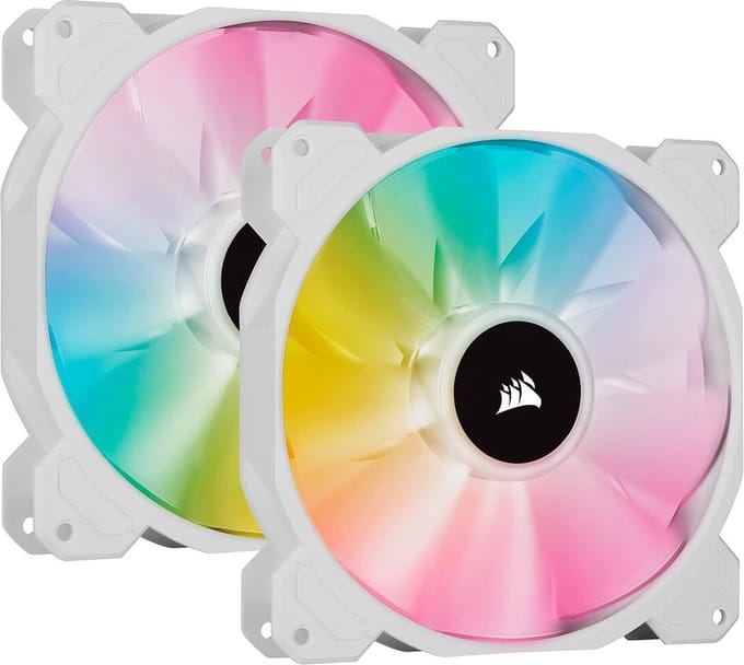 Corsair iCUE SP140 RGB Elite Performance Wit - Kit with iCUE Verlichting Node CORE - Case ventilator - 140mm - Wit met RGB-licht - 27 dBA