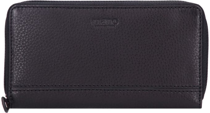 mano Don Montez Leren Portemonnee 18,5 cm - Dames - Horizontaal - schwarz