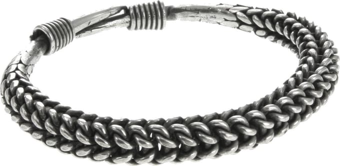 Behave - Verstelbare bangle herenarmband - Zilverkleur - Stoer urban